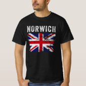Norwich UK Flag England Souvenir Tシャツ (正面)