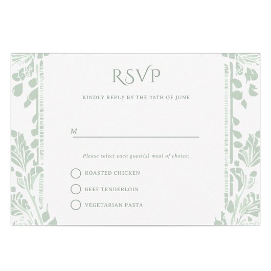 Norwich Wedding RSVPカード