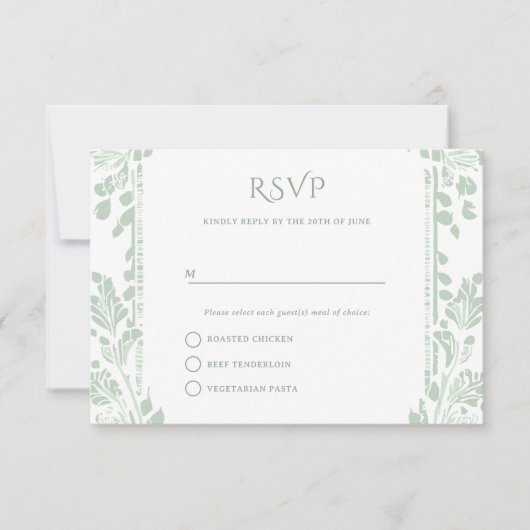 Norwich Wedding RSVPカード (正面)