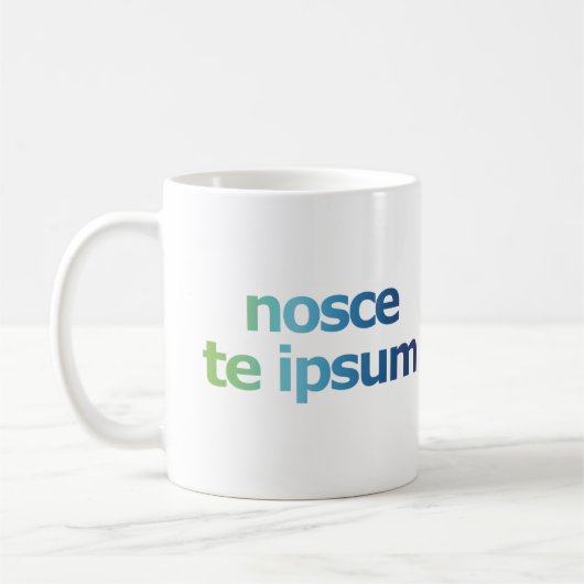 Nosce Te Ipsum-Know Thyself-Expressions コーヒーマグカップ (左)