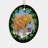 Nosey 2019クリスマスオーナメント、両面 セラミックオーナメント (右)