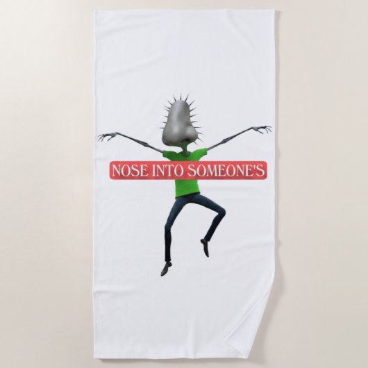 Nosey business ビーチタオル (正面)