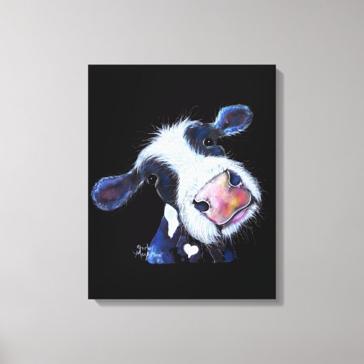 NoSeY CoW ' BeRTHa BeeTRooT ' BY SHiRLeY MacARTHuR キャンバスプリント (正面)