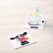 Nosey Friesian Cow 'HURLEY BURLEY 'コースター スクエアペーパーコースター (インサイチュ)