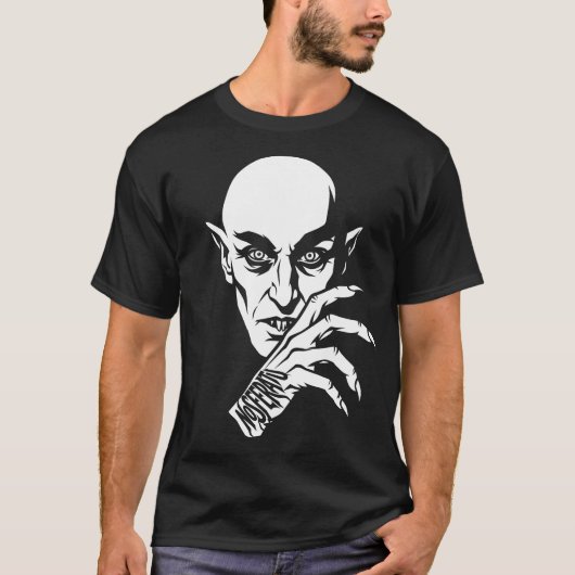 Nosferatu 1922 オルロック伯爵の顔 tシャツ (正面)