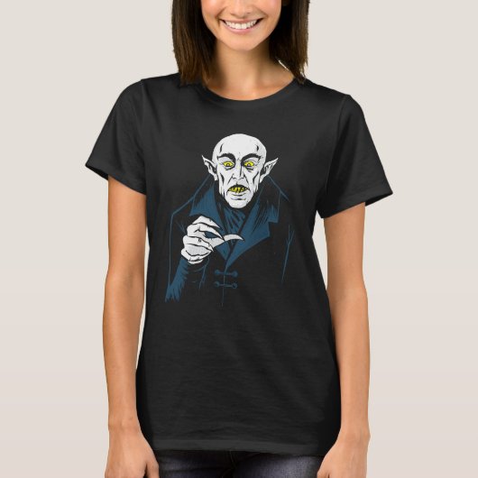 Nosferatu Halloween Vampire Classic Horror Dracula Tシャツ (正面)