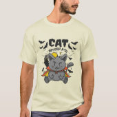 Nosferatu Vampire Cat Cartoon Tシャツ (正面)
