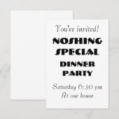 NOSHING特別なパーティー招待状 – カスタマイズ可能 招待状 (正面/裏面)
