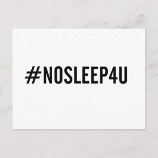 #NOSLEEP4Uベビーおもしろいはがき新しいママとパパ! ポストカード