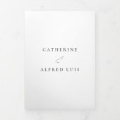 Nosso Casamento 英語ポルトガル語 ウェディング 三つ折り招待状 (カバー)