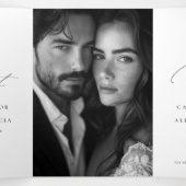 Nosso Casamento 英語ポルトガル語 ウェディング 三つ折り招待状 (内部中)