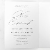Nosso Casamento English Portuguese Wedding 三つ折り招待状 (内部最初)