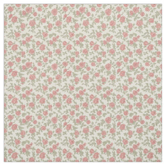 Nostalgic 1940s Dusty Rose & Sage Utility Floral ファブリック