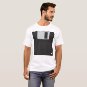 Nostalgic 3½ inch Diskette Retro Floppy Disk Tシャツ (正面フル)