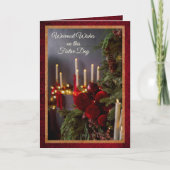 Nostalgic Candlelit Tree Christmas Card シーズンカード (正面)