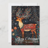 Nostalgic Christmas deer card printable warm wish シーズンカード (正面)