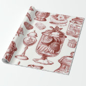 Nostalgic Christmas Red ラッピングペーパー (アンロールド)