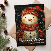 Nostalgic Christmas Scene Printable Holiday Card シーズンカード