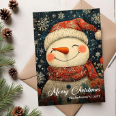 Nostalgic Christmas Scene Printable Holiday Card シーズンカード