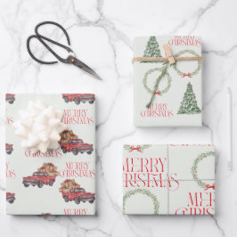 Nostalgic Christmas Wrapping Paper ラッピングペーパーシート