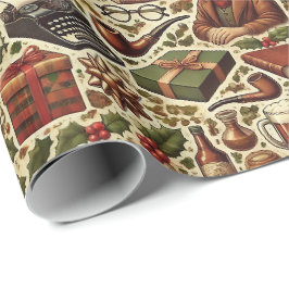 Nostalgic Christmas Wrapping Paper for Grandfather ラッピングペーパー