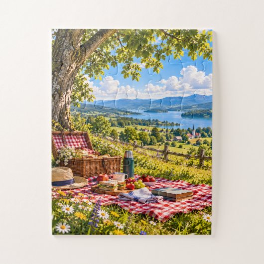 Nostalgic Countryside Picnic Jigsaw Puzzle ジグソーパズル (縦)