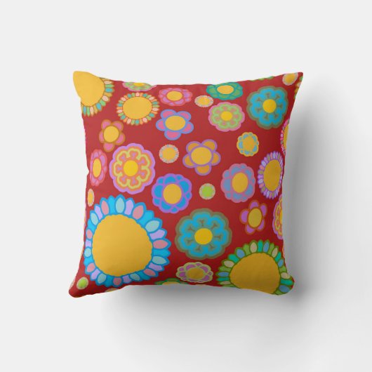 Nostalgic Flora Red クッション (裏面)