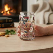 Nostalgic Holiday Toys Watercolor Christmas Design ガラス缶