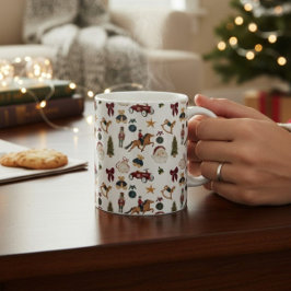 Nostalgic Holiday Toys Watercolor Mug コーヒーマグカップ
