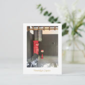 Nostalgic Japan Retro Red Post Box Postcard ポストカード (スタンド正面)