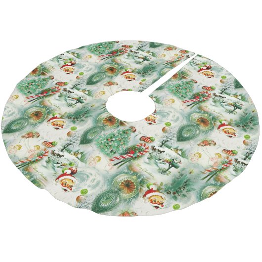 Nostalgic Kitschmas  ブラッシュドポリエステルツリースカート (アングル)