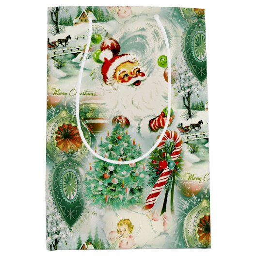 Nostalgic Kitschmas ミディアムペーパーバッグ (正面)