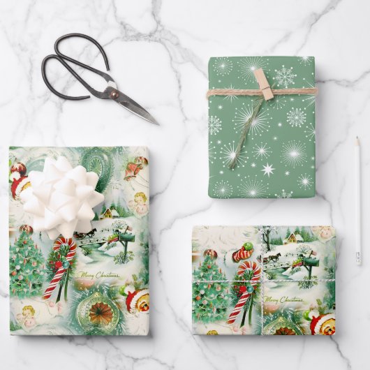 Nostalgic Kitschmas ラッピングペーパーシート (正面)