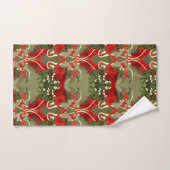 Nostalgic Mistletoe and Holly Christmas ハンドタオル (ハンドタオル)