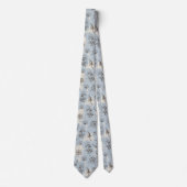 Nostalgic nautical themed blue pattern  neck tie ネクタイ (正面)