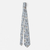 Nostalgic nautical themed blue pattern  neck tie ネクタイ (裏面)
