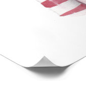 Nostalgic Peppermint Candy Cane Watercolor Poster ポスター (角)