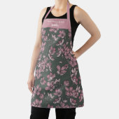 Nostalgic Pink Floral Best Mom Ever Custom Name エプロン (インサイチュ)