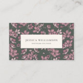 Nostalgic pink floral Business Card 名刺 (正面)