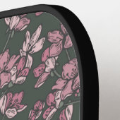 Nostalgic pink floral Custom Name ピックルボールラケット (左詳細)