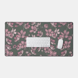 Nostalgic pink floral french country デスクマット