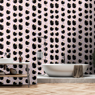 Nostalgic powder pink black cherry wallpaper  壁紙