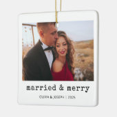 Nostalgic Type | First Married Christmas Photo セラミックオーナメント (左)