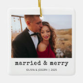 Nostalgic Type | First Married Christmas Photo セラミックオーナメント (正面)