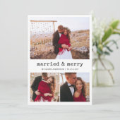 Nostalgic Type First Married Christmas Photo Grid シーズンカード (スタンド正面)