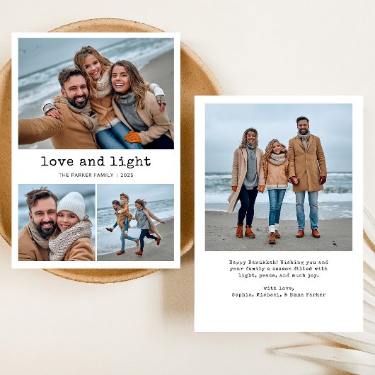 Nostalgic Type | Happy Hanukkah Family Photo Grid シーズンカード