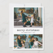 Nostalgic Type | Merry Christmas Family Photo Grid シーズンカード (正面)