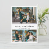 Nostalgic Type | Merry Christmas Family Photo Grid シーズンカード (スタンド正面)