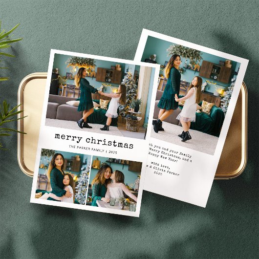Nostalgic Type | Merry Christmas Family Photo Grid シーズンカード