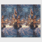 Nostalgic Victorian Christmas Village Wrapping Pap ラッピングペーパー (フラット)